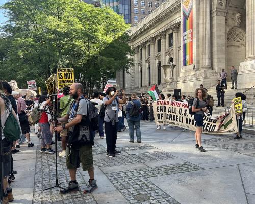 New York Public Library palestine demo wikimedia