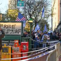 Columbia University pro Israel protest UN photo Evan Schneider