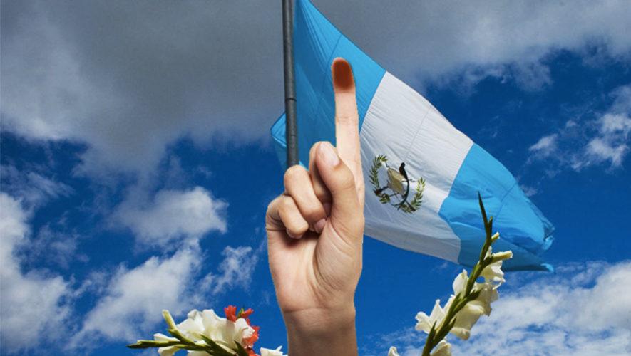 Ink-dipped finger of Guatemalan voter